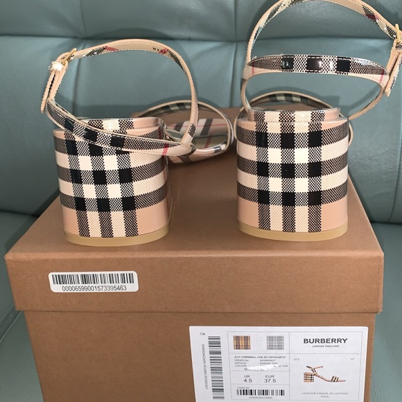 Burberry Cornwall Check Ankle Strap Sandal - Picture 6 of 8